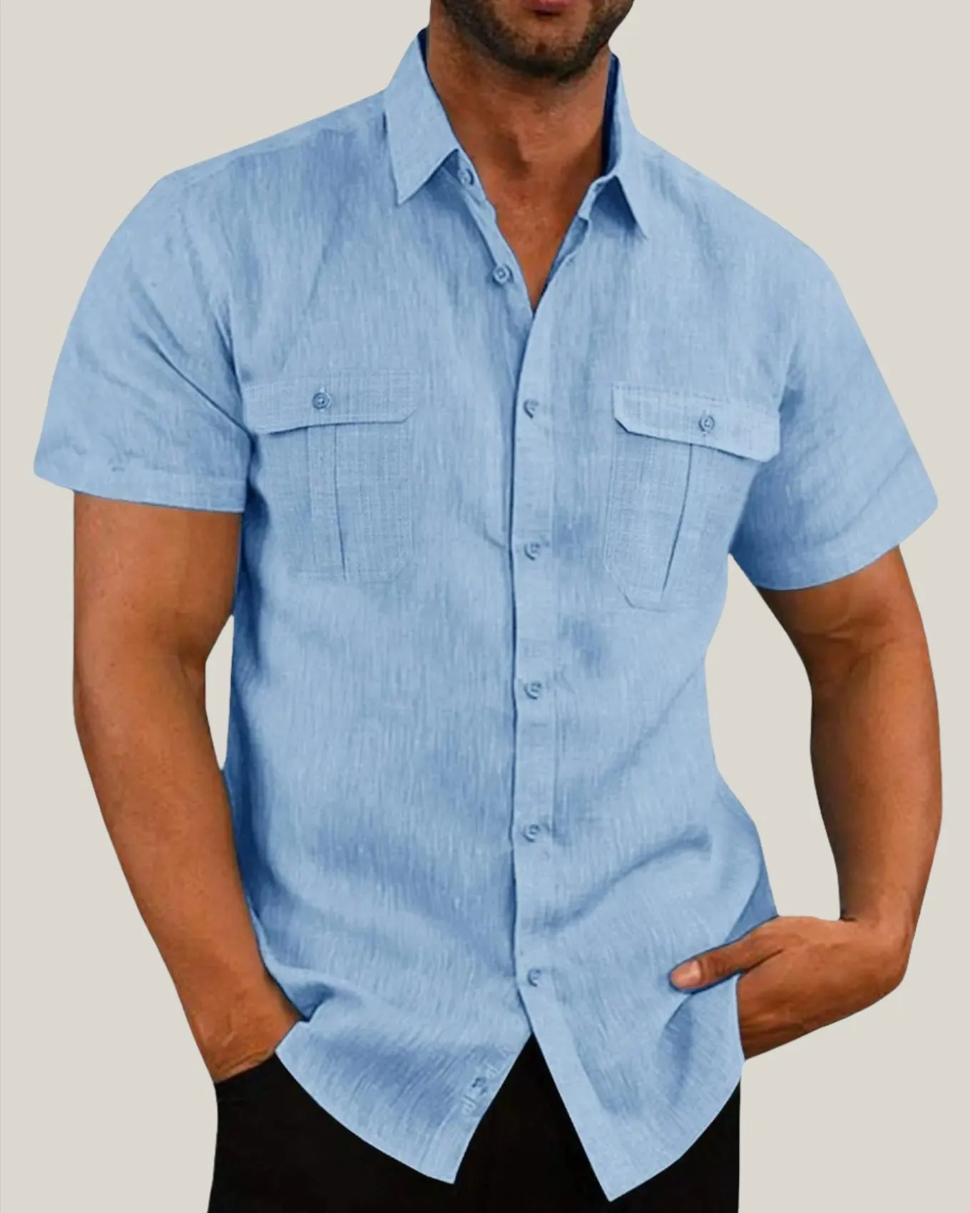 Capri Linen Shirt for Men (Short Sleeve)