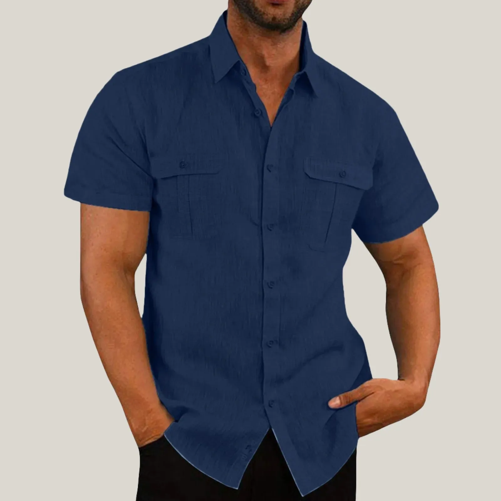 Capri Linen Shirt for Men (Short Sleeve)