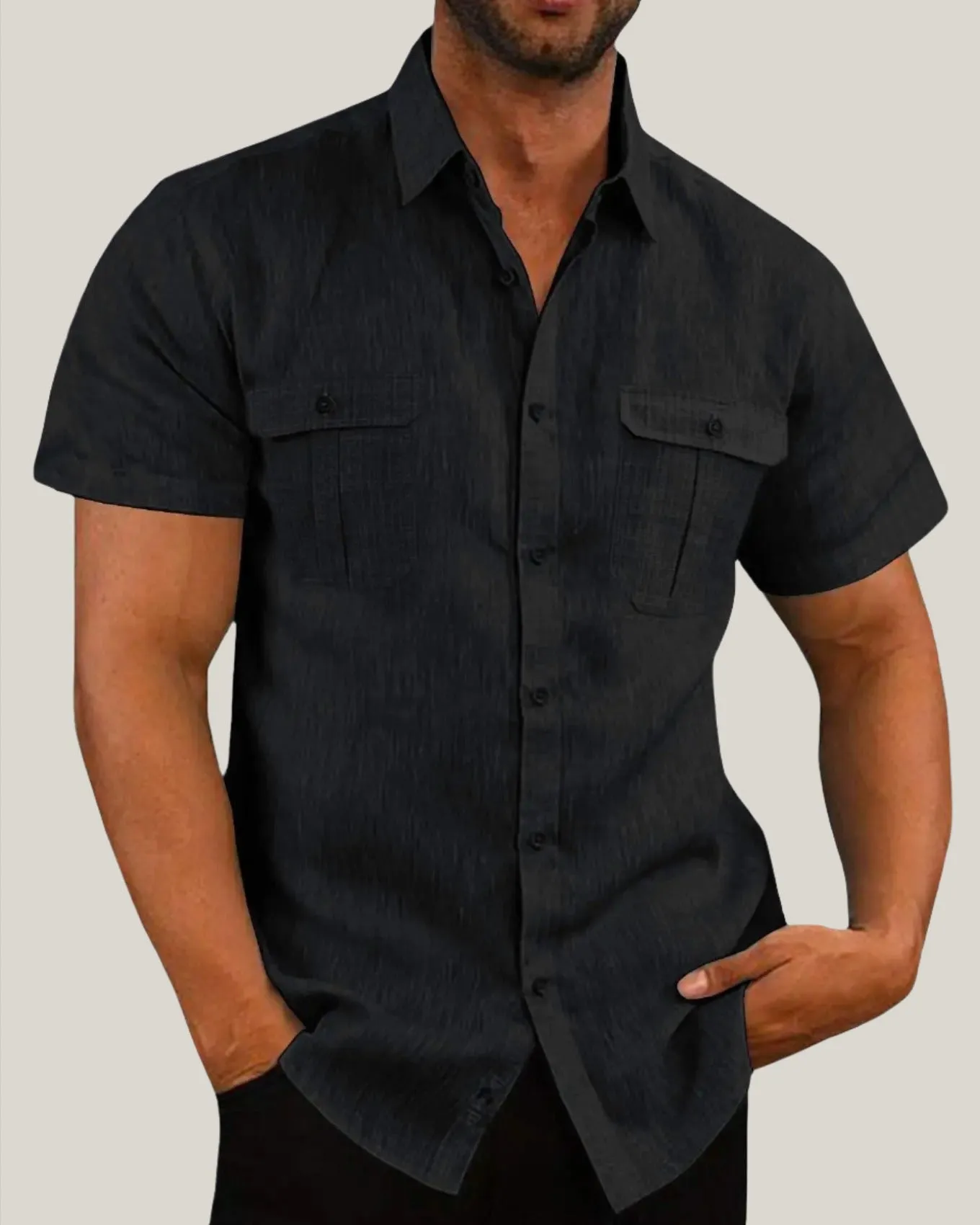 Capri Linen Shirt for Men (Short Sleeve)