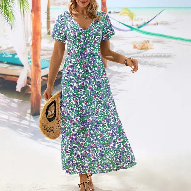 Casual Floral Print Dress