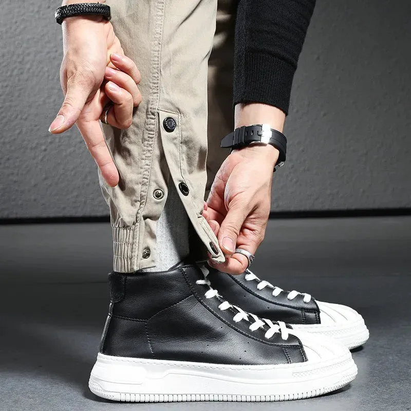 Casual Khaki Cargo Pants - Men's Fashion Streetwear Tactical Multi-Pocket Cotton Trousers