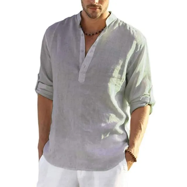 Casual Linen Blend Shirt