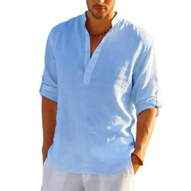 Casual Linen Blend Shirt