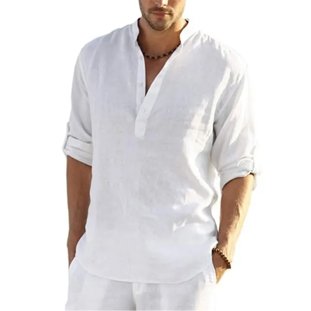 Casual Linen Blend Shirt