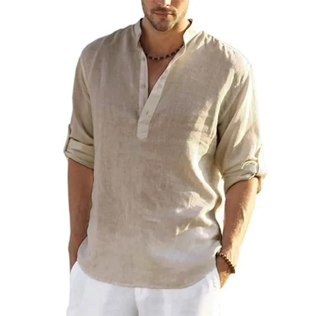 Casual Linen Blend Shirt