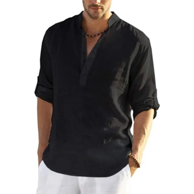 Casual Linen Blend Shirt