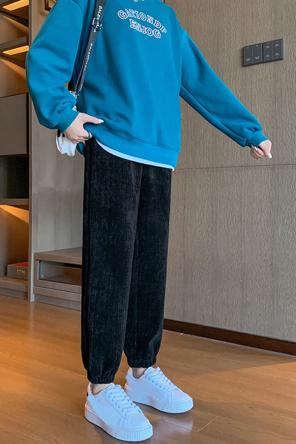 Casual Thick Corduroy Long Sweatpants
