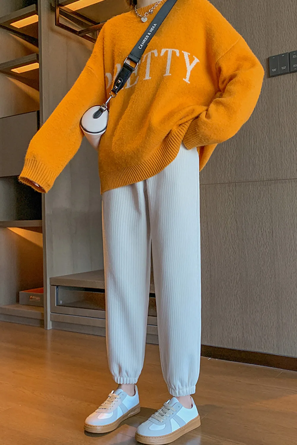 Casual Thick Corduroy Long Sweatpants