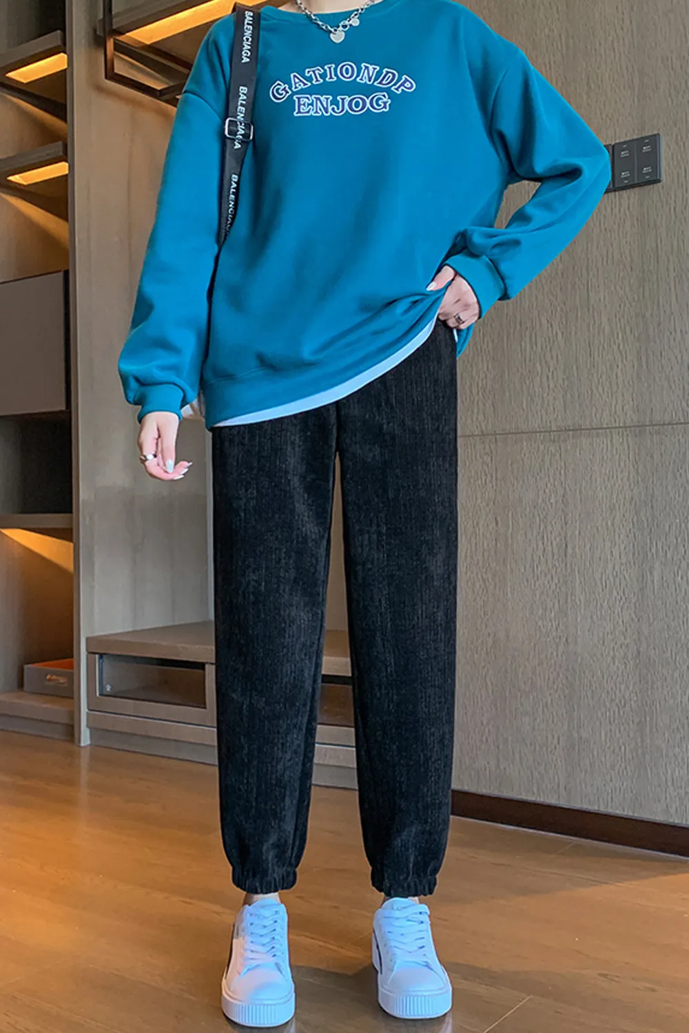 Casual Thick Corduroy Long Sweatpants