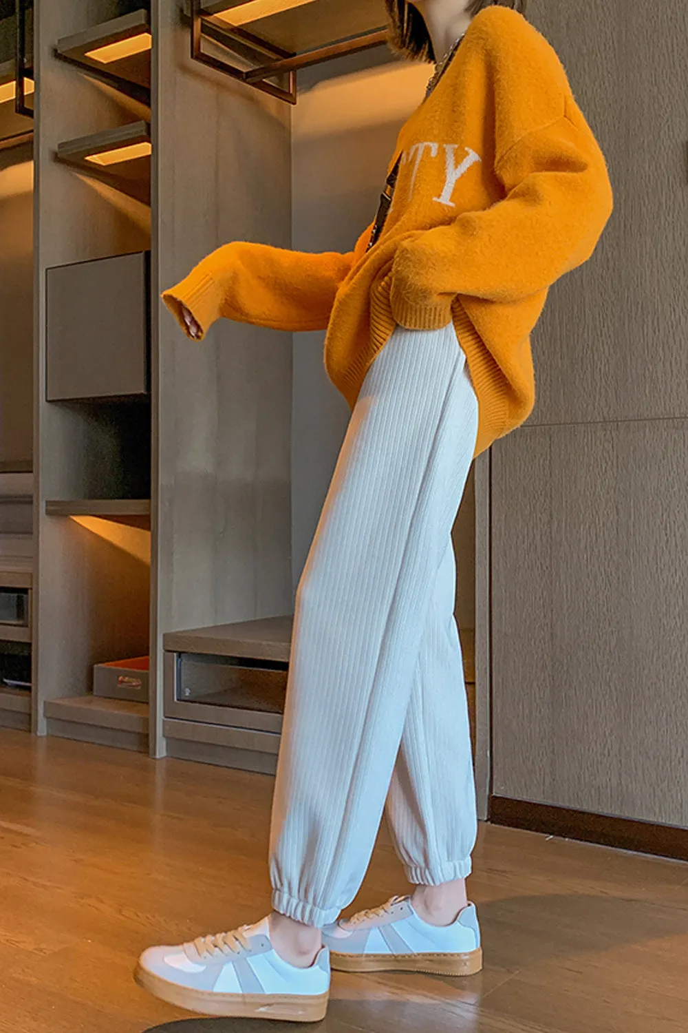 Casual Thick Corduroy Long Sweatpants