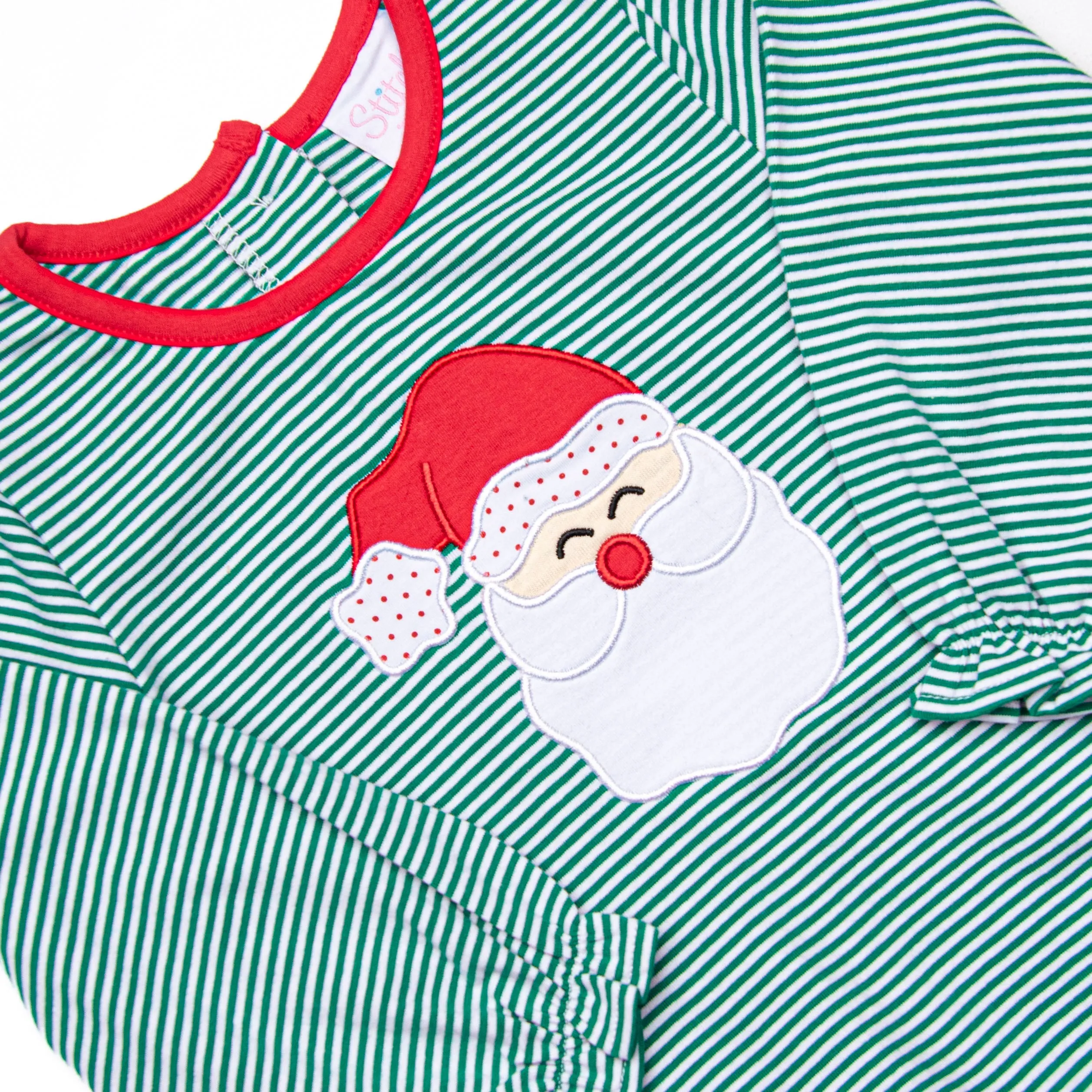 Checking It Twice Applique Dress, Red and Green