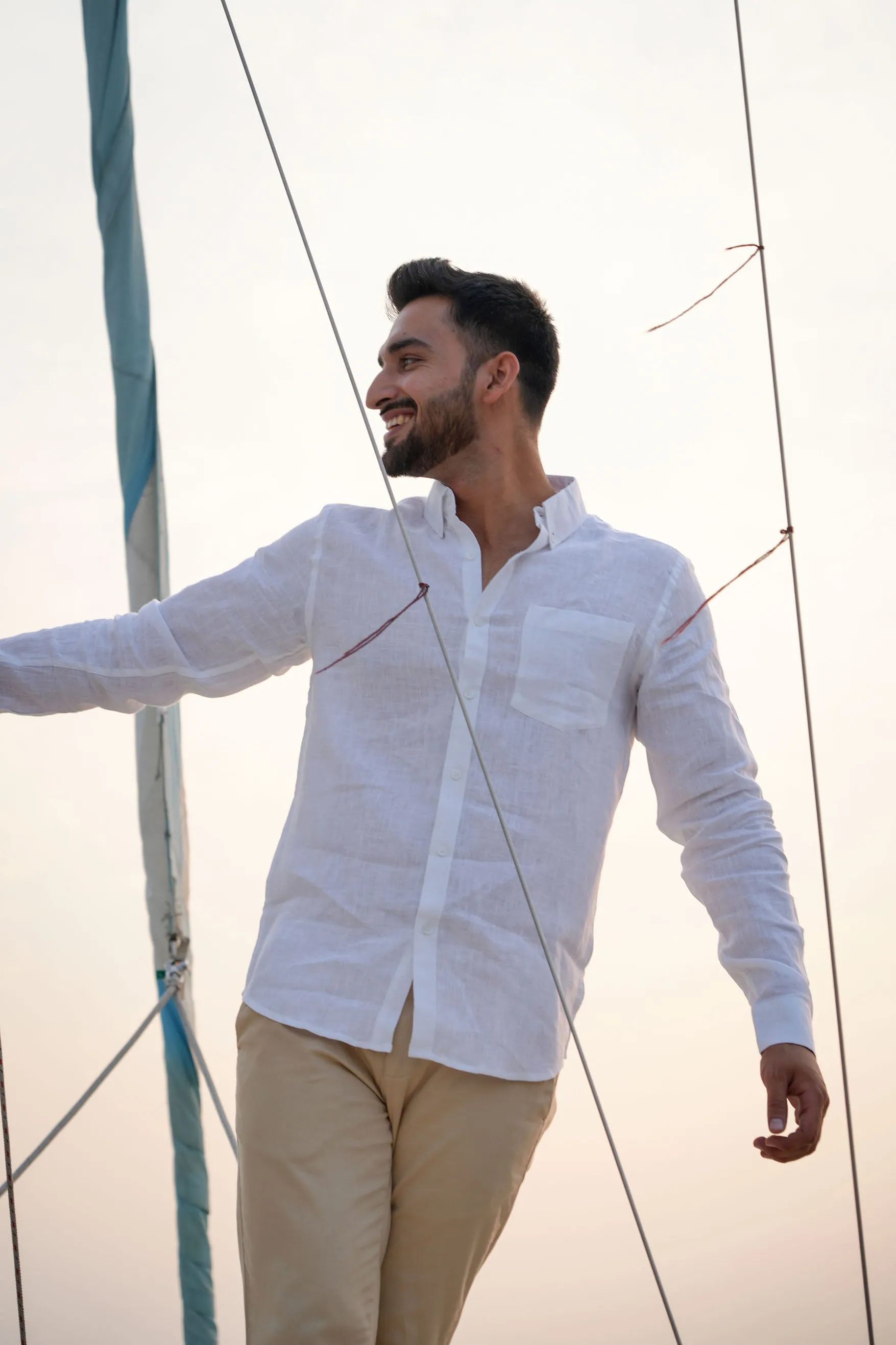 Classic White ·  Button Down Collar · Full Sleeve Shirt