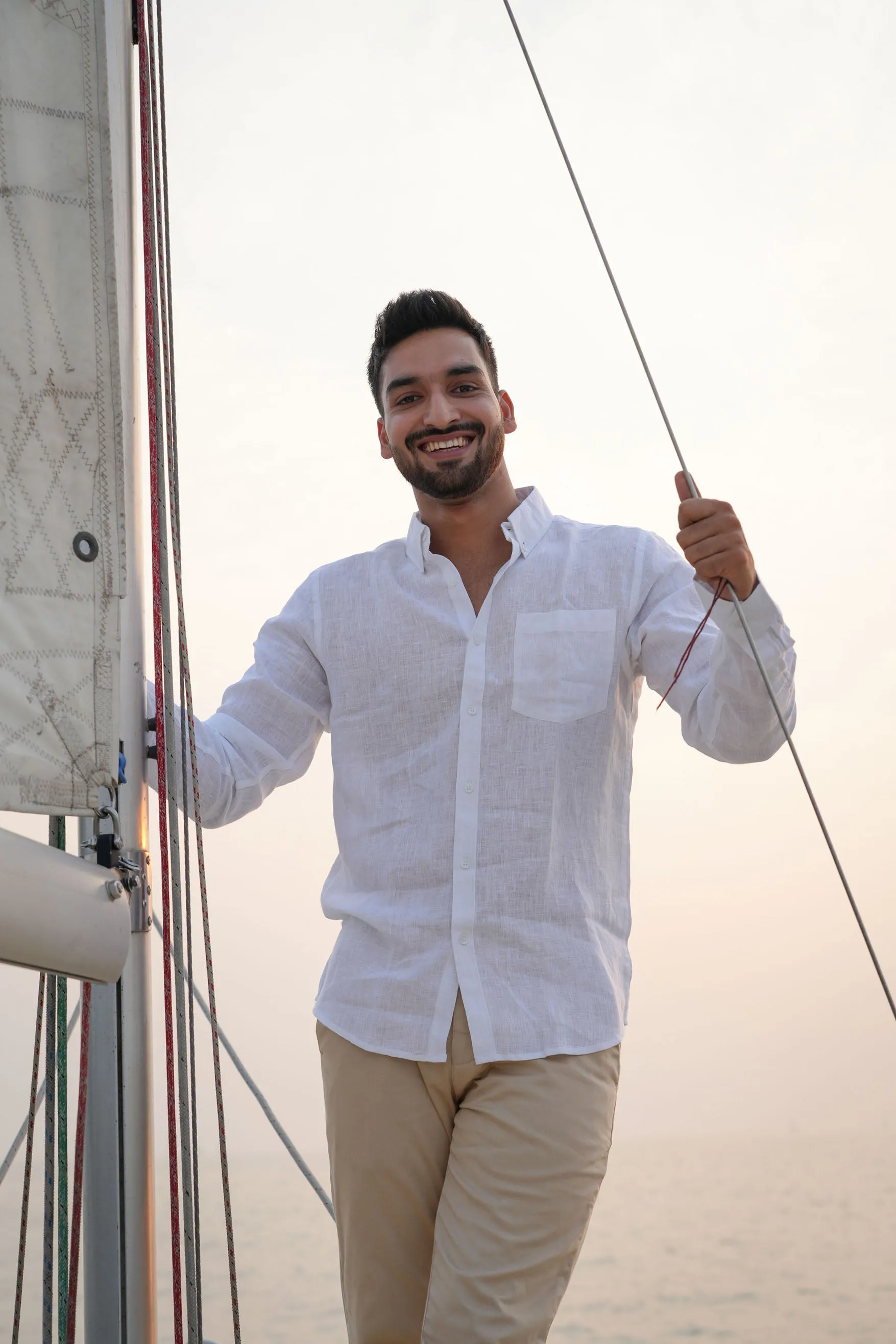 Classic White ·  Button Down Collar · Full Sleeve Shirt