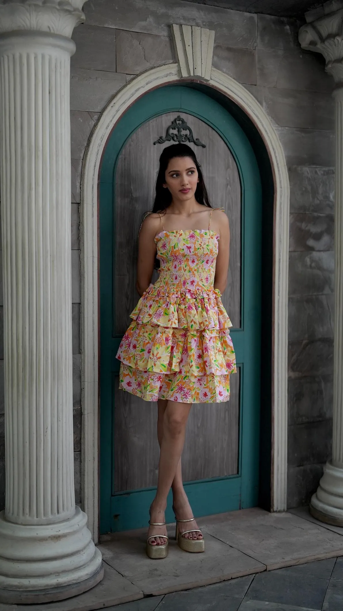 Cold heart - printed mini dress