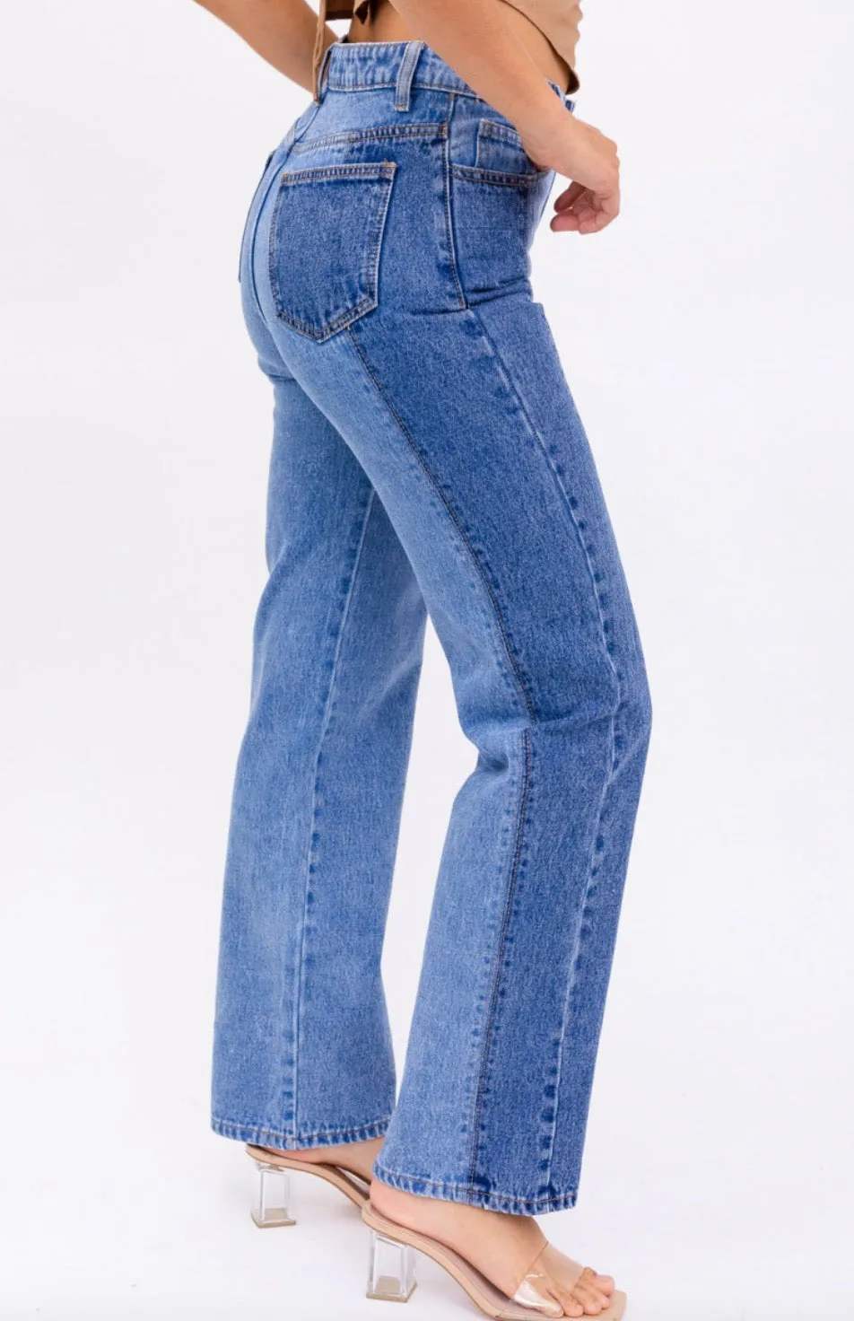 Color Block Jeans