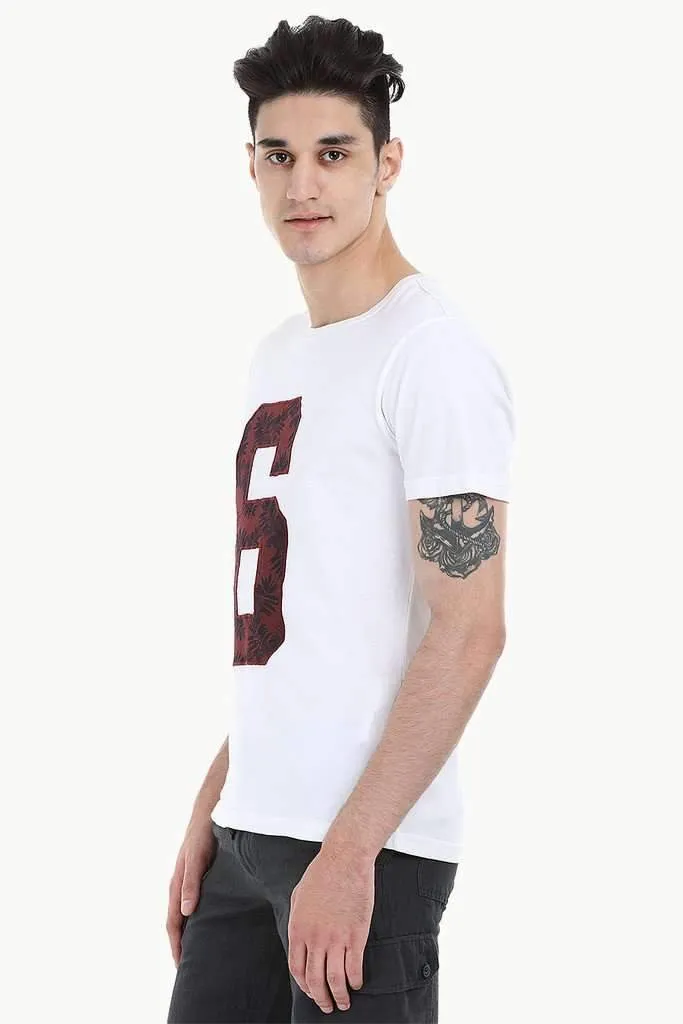 Contrast Number Patch Short Sleeve Tee