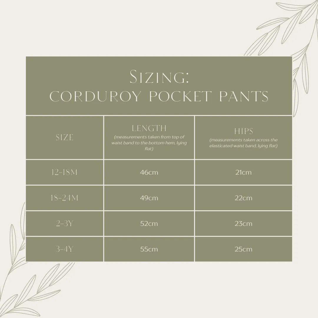Corduroy Pocket Pants (Cocoa)