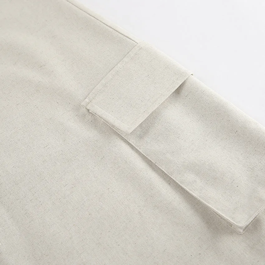 Cotton & Linen Pockets Cami Dress