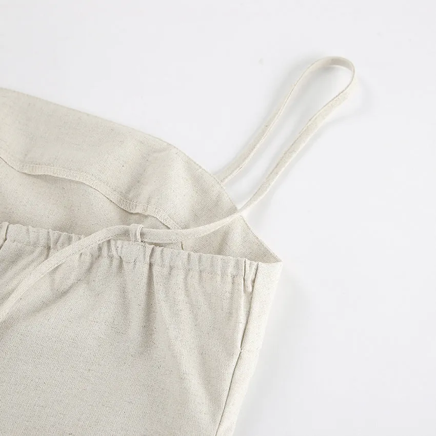 Cotton & Linen Pockets Cami Dress