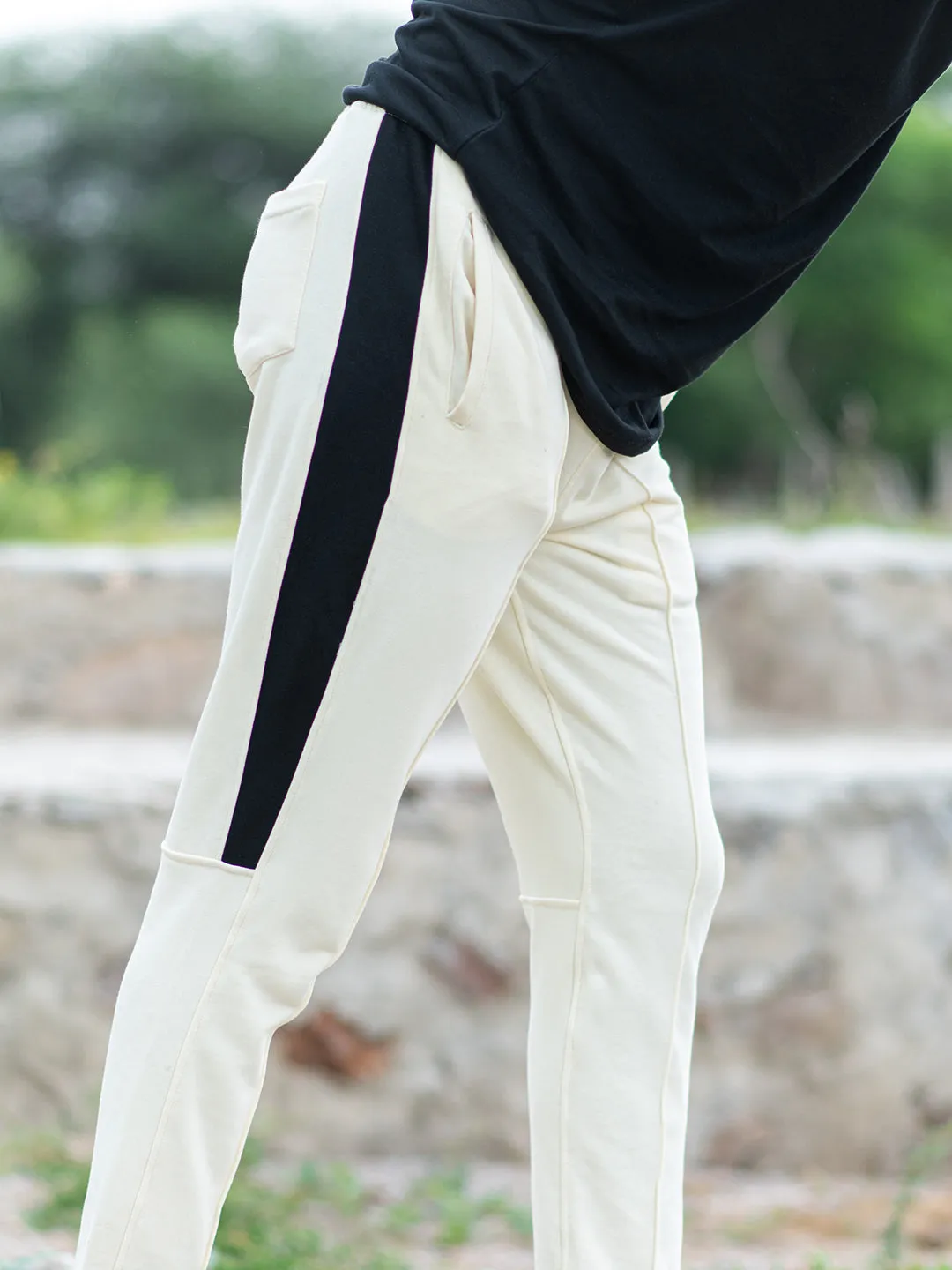 Cream Track Pant