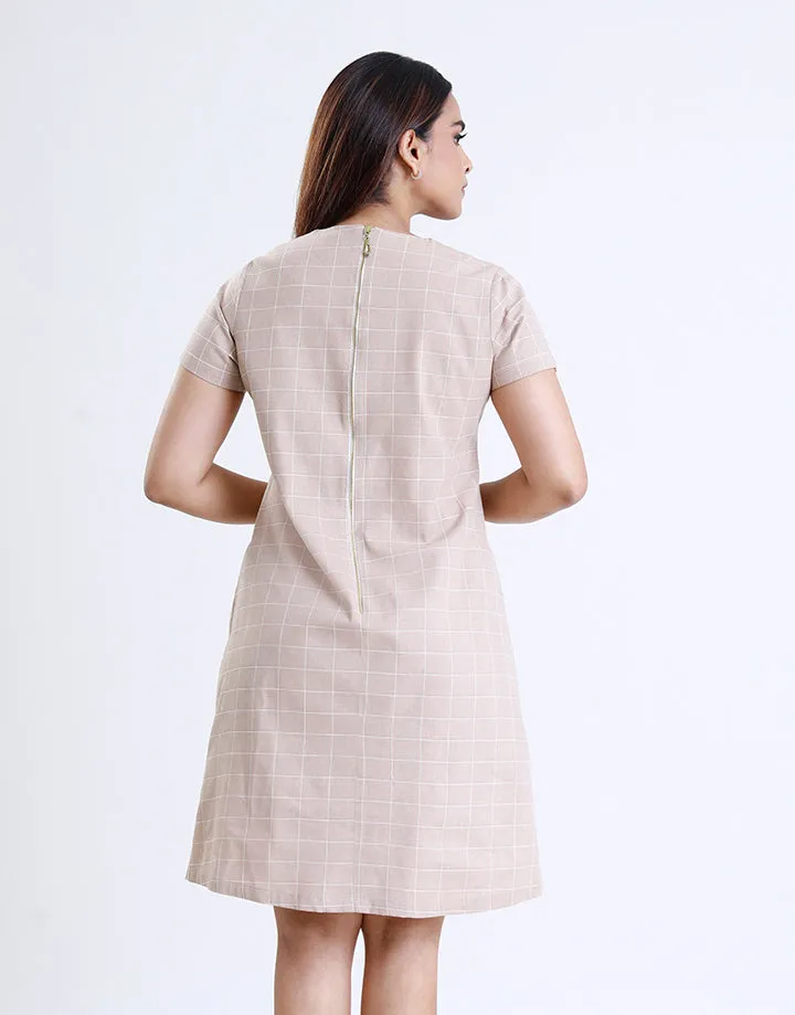 Crew Neck Shift Dress