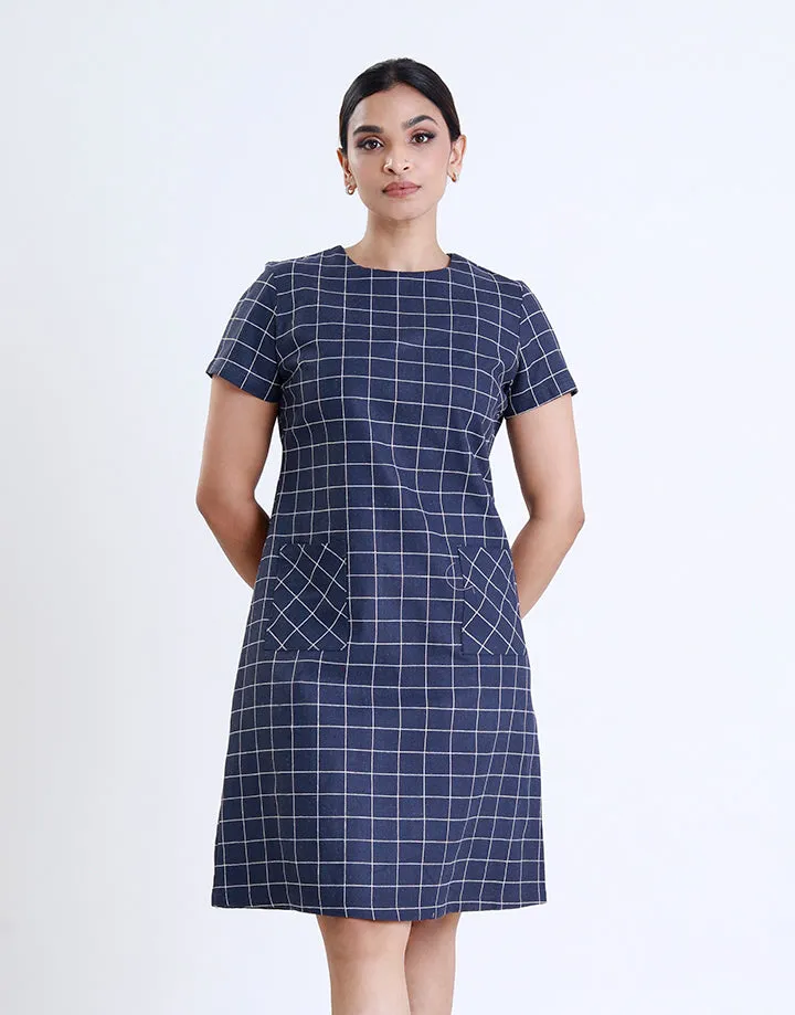 Crew Neck Shift Dress