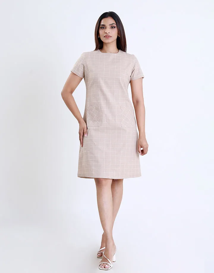 Crew Neck Shift Dress