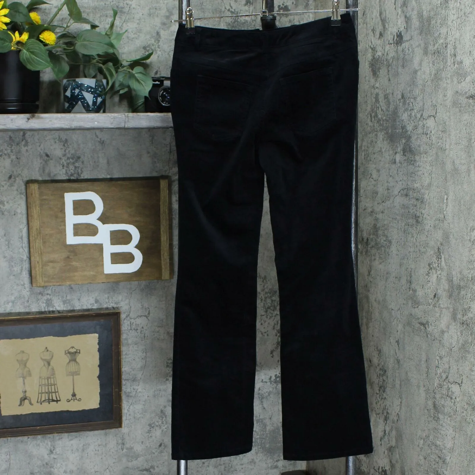 Curations Corduroy Bootcut Pants Black 6 Petite