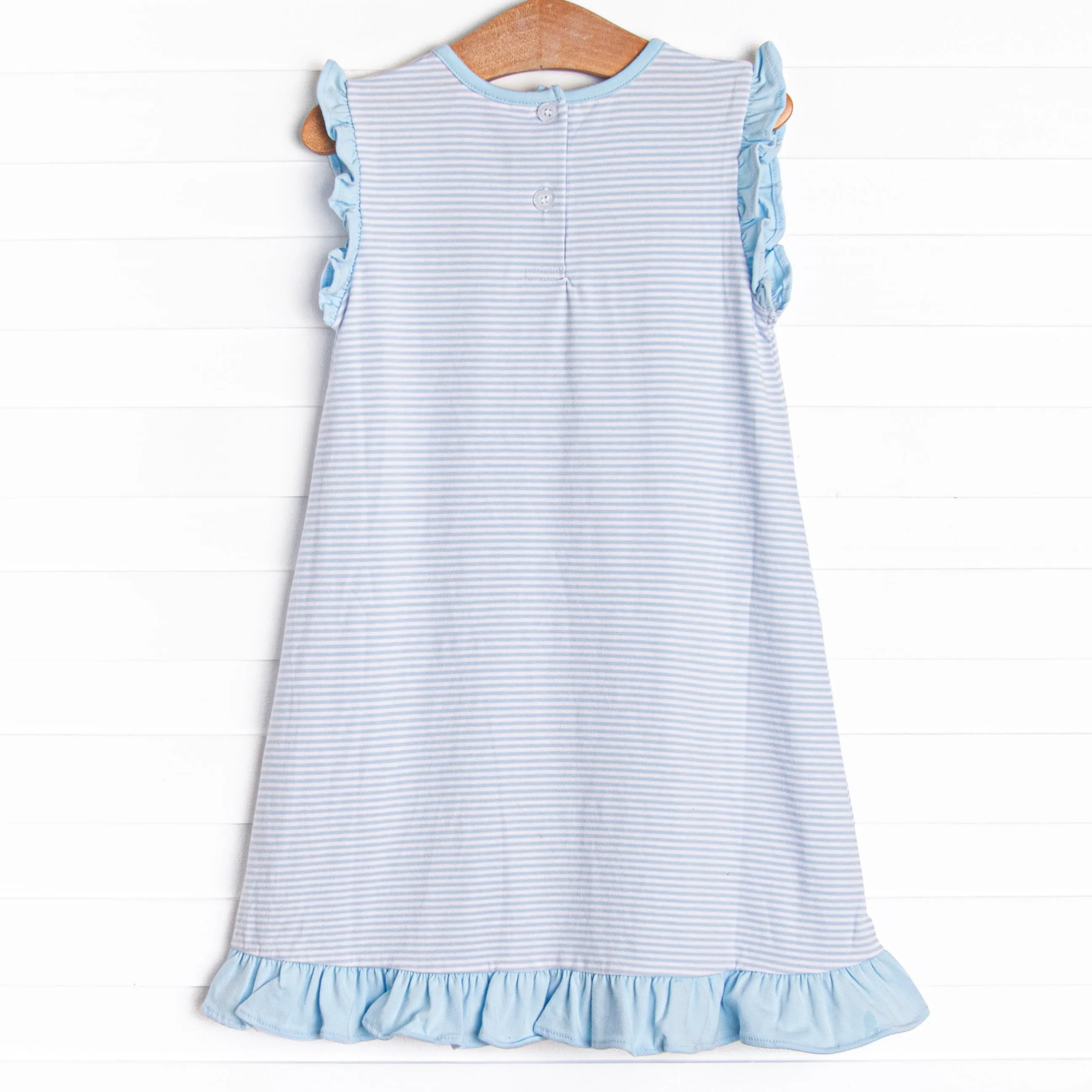 Cute and Crabby Applique Dress, Blue