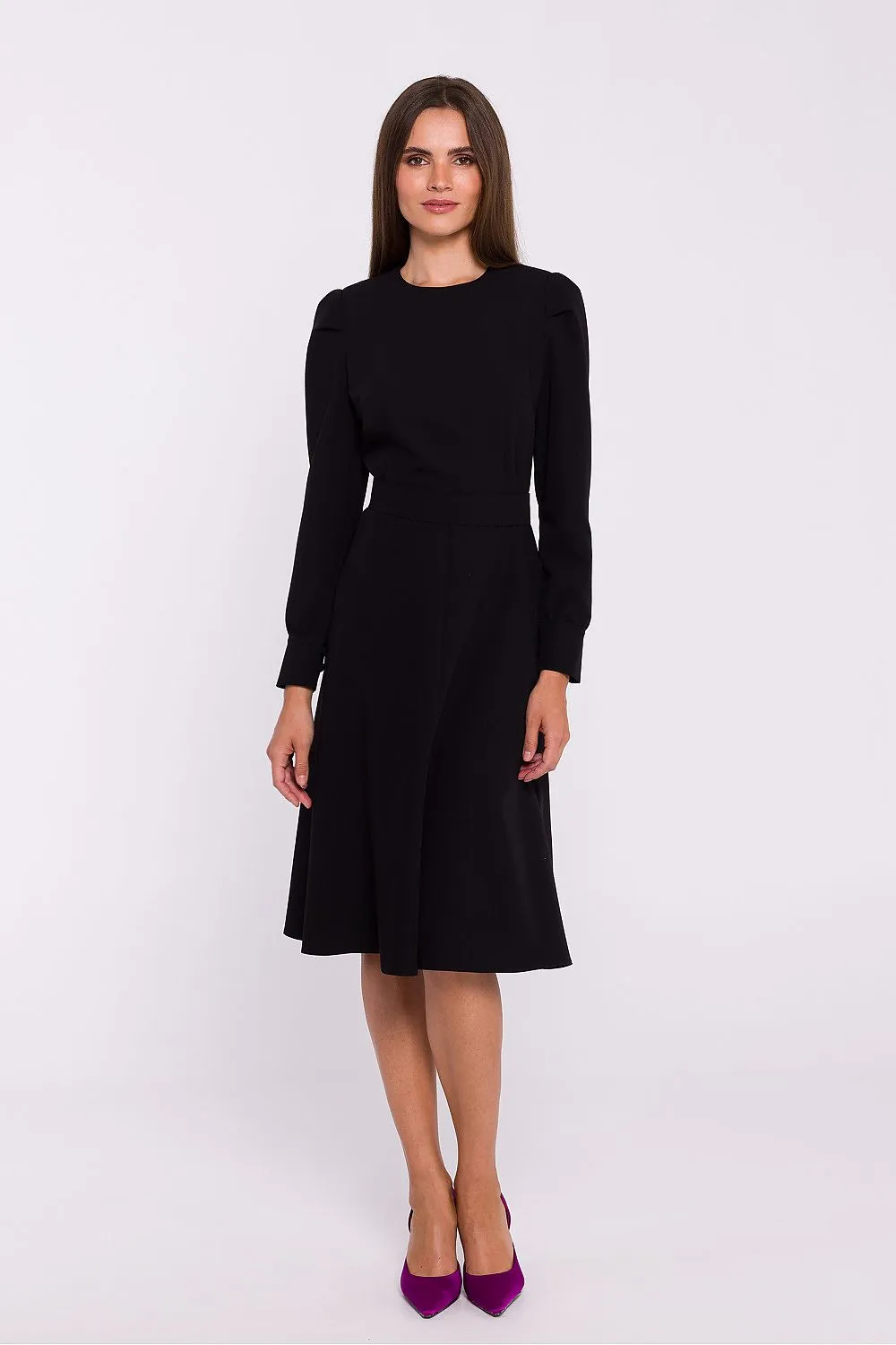 Day-dress Poly Viscose Casual Knee-Length Shift Dress