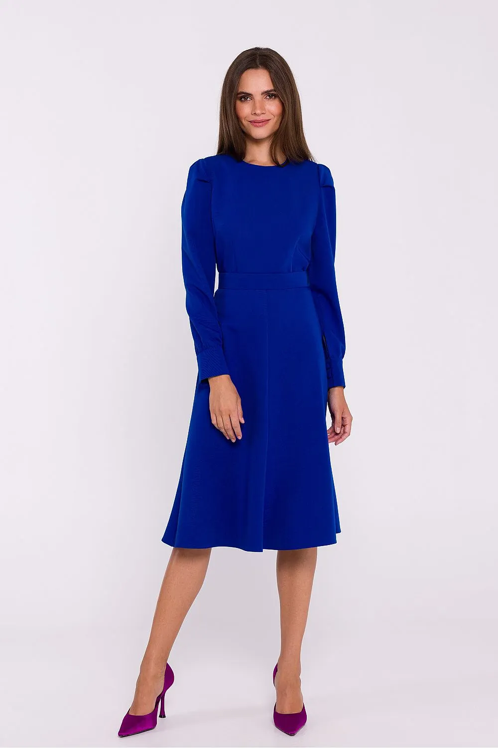Day-dress Poly Viscose Casual Knee-Length Shift Dress