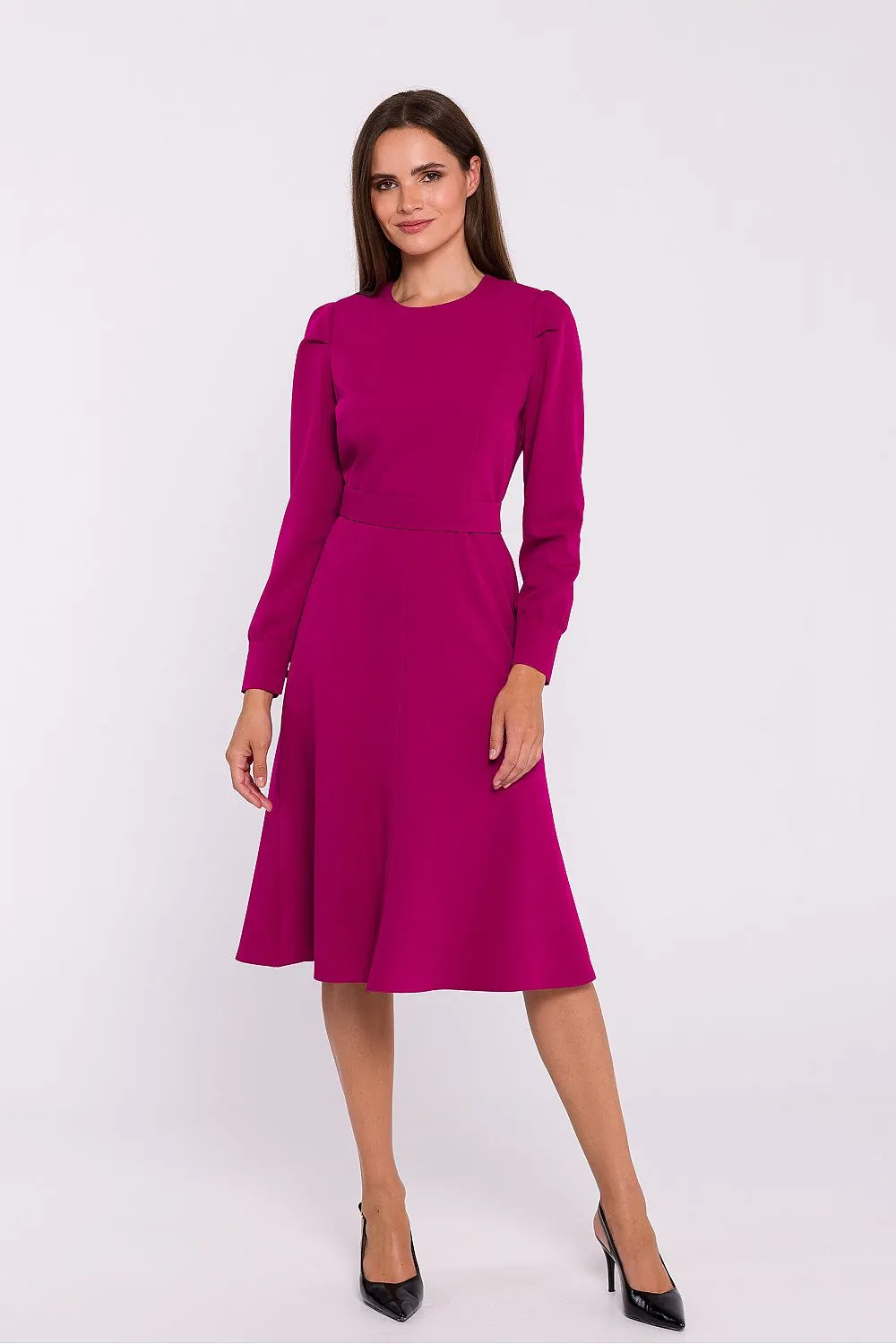 Day-dress Poly Viscose Casual Knee-Length Shift Dress