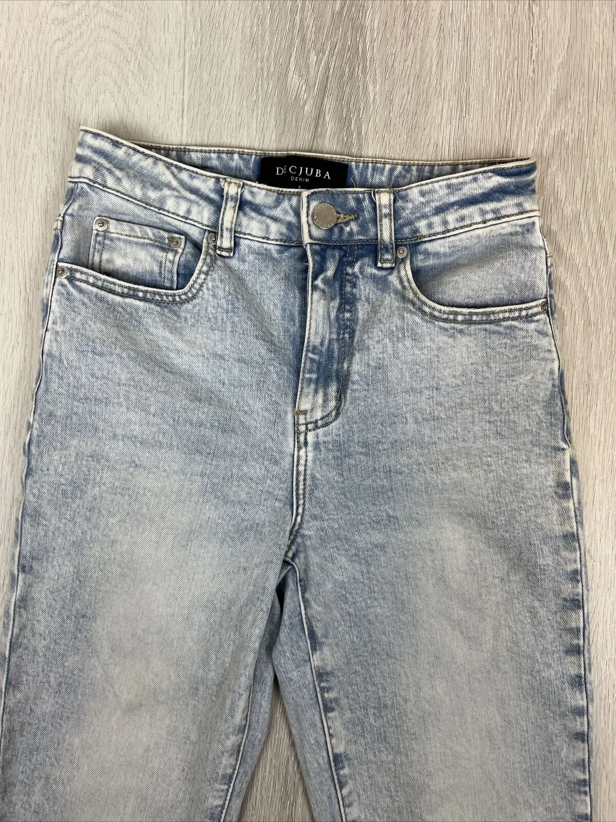 Decjuba Denim Womens Blue Light Wash Jeans Size 8
