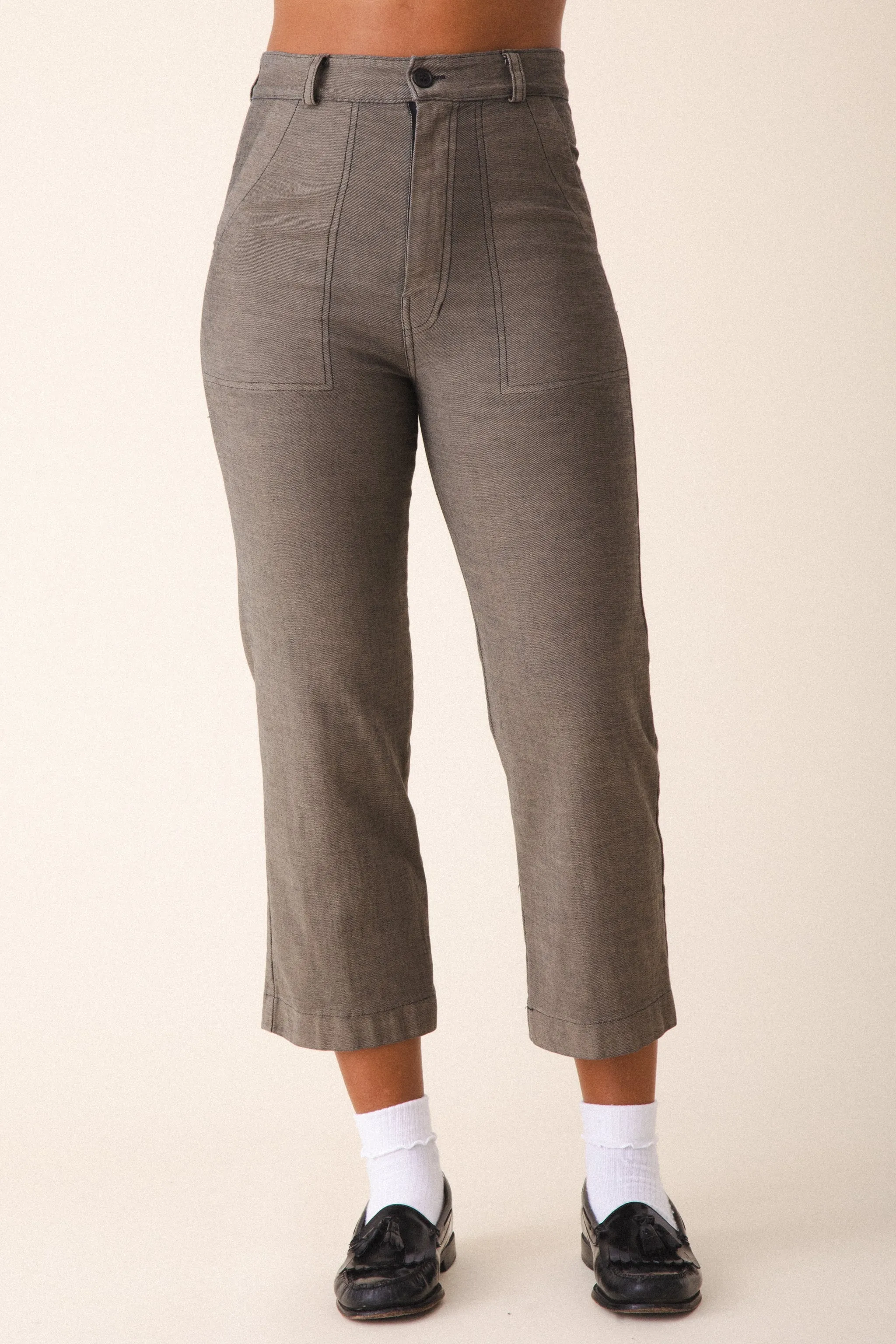 Denim Boiler Pant in Khaki