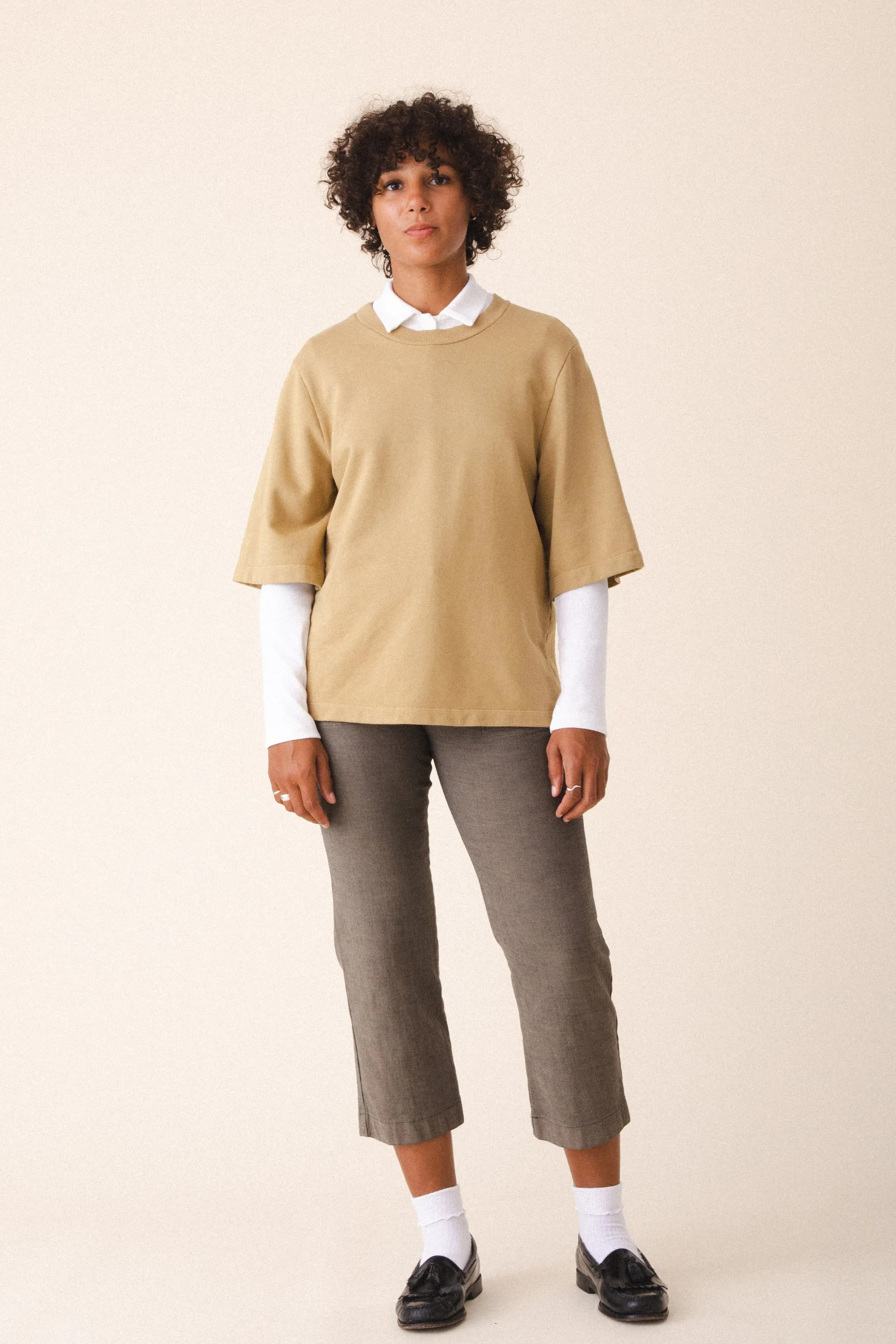 Denim Boiler Pant in Khaki