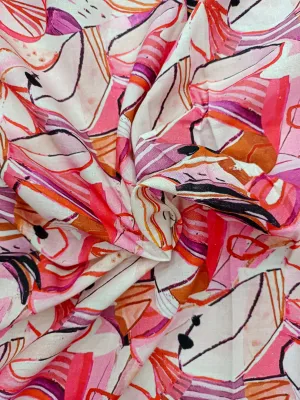 Digital Printed Linen Spun Cotton Soft Fabric