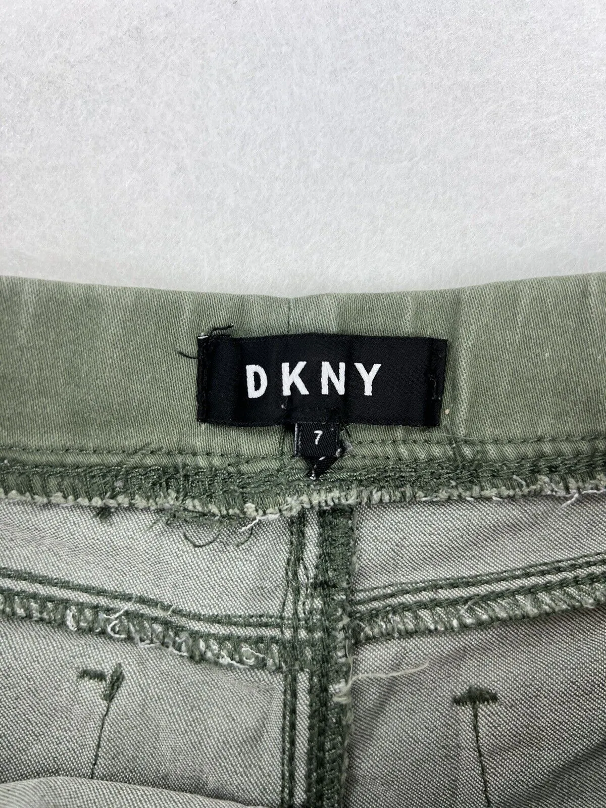 DKNY Girls Khaki Green Leggings Pants Size 7 Years