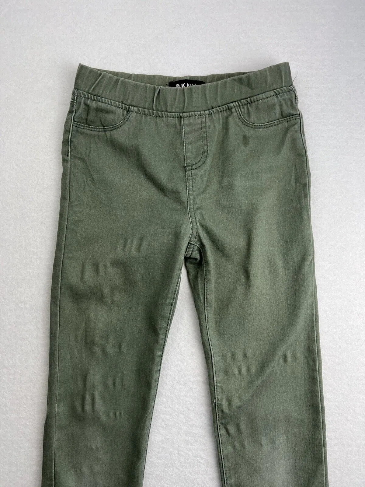 DKNY Girls Khaki Green Leggings Pants Size 7 Years