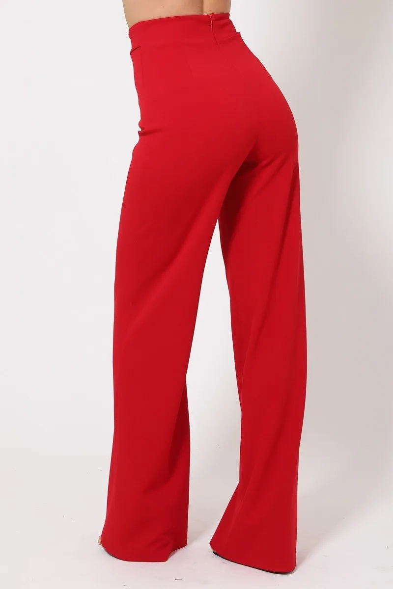 Double Reverse G Buckle Detail Pants
