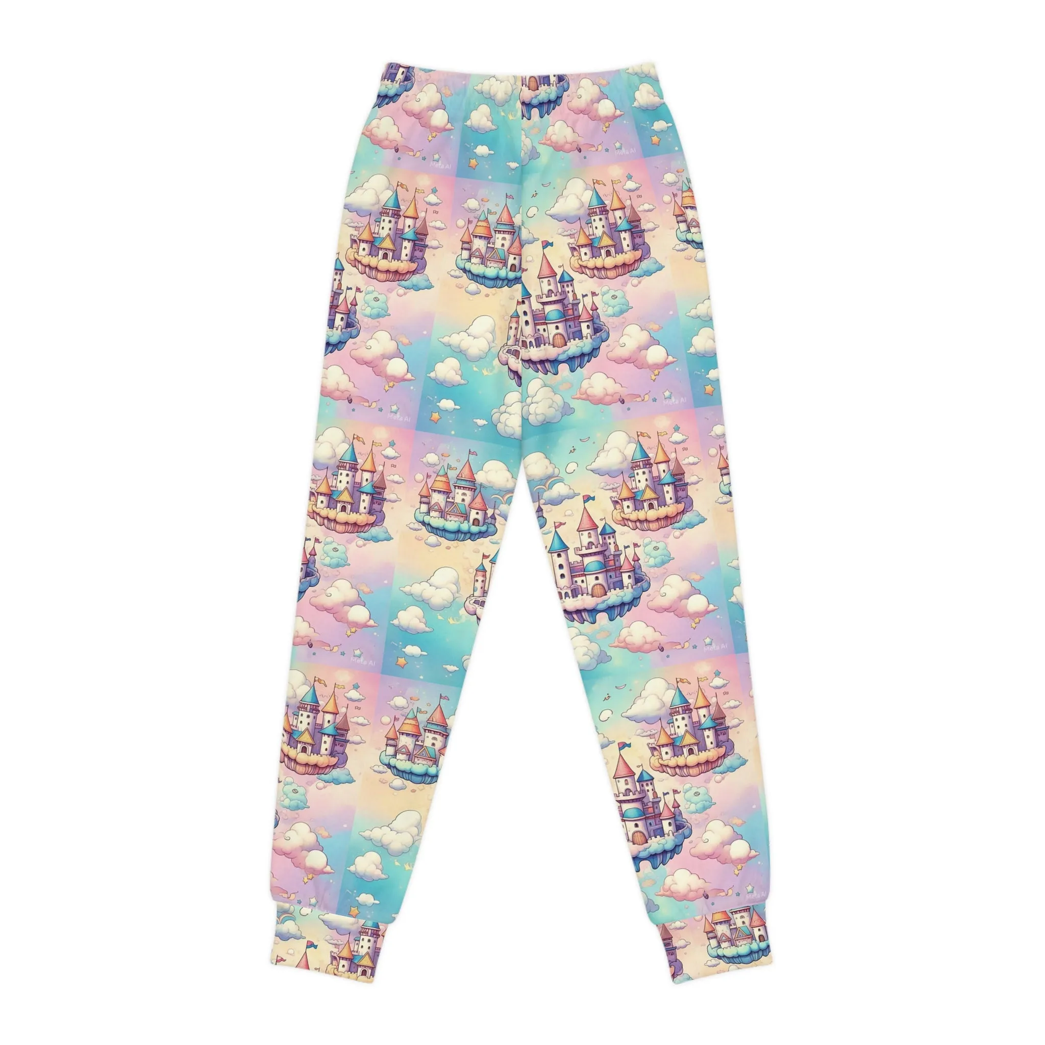 Dreamy Castle Youth Joggers - Colorful Fantasy Sweatpants for Kids