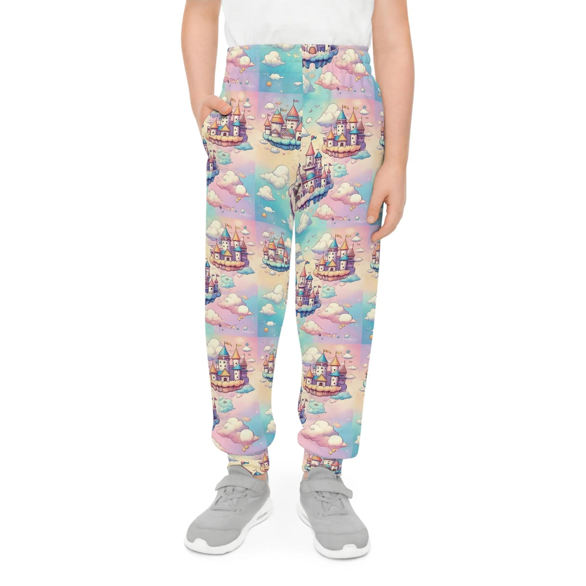 Dreamy Castle Youth Joggers - Colorful Fantasy Sweatpants for Kids