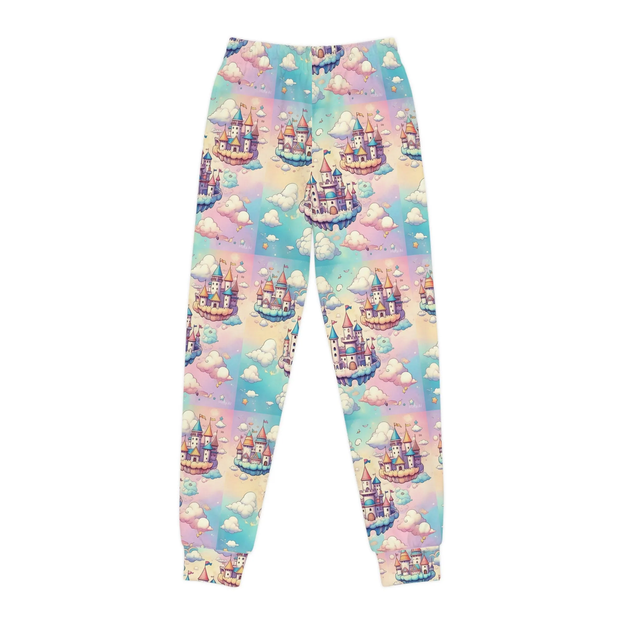 Dreamy Castle Youth Joggers - Colorful Fantasy Sweatpants for Kids