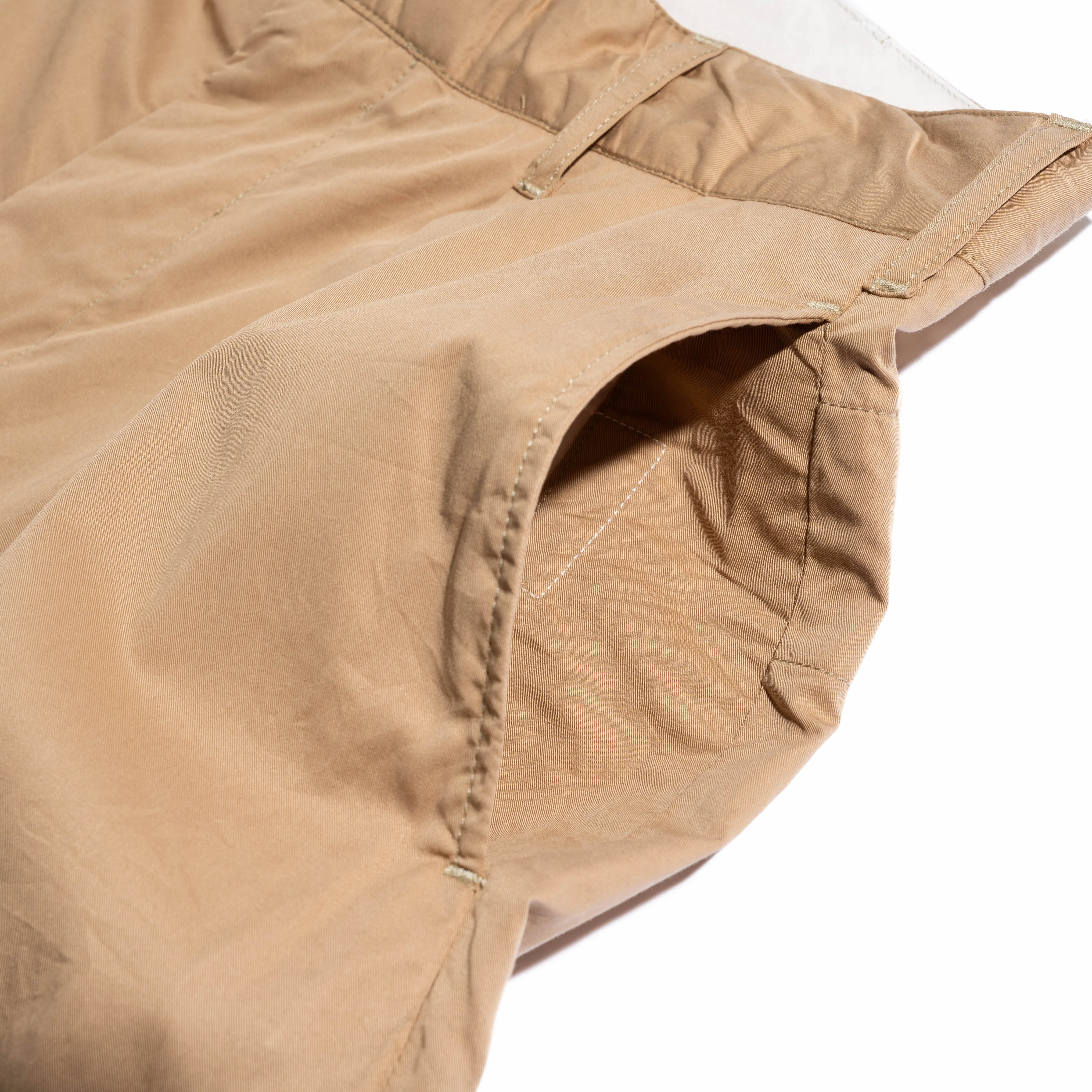 EG Cotton Superfine Twill Carlyle Pant Khaki 25S1F012