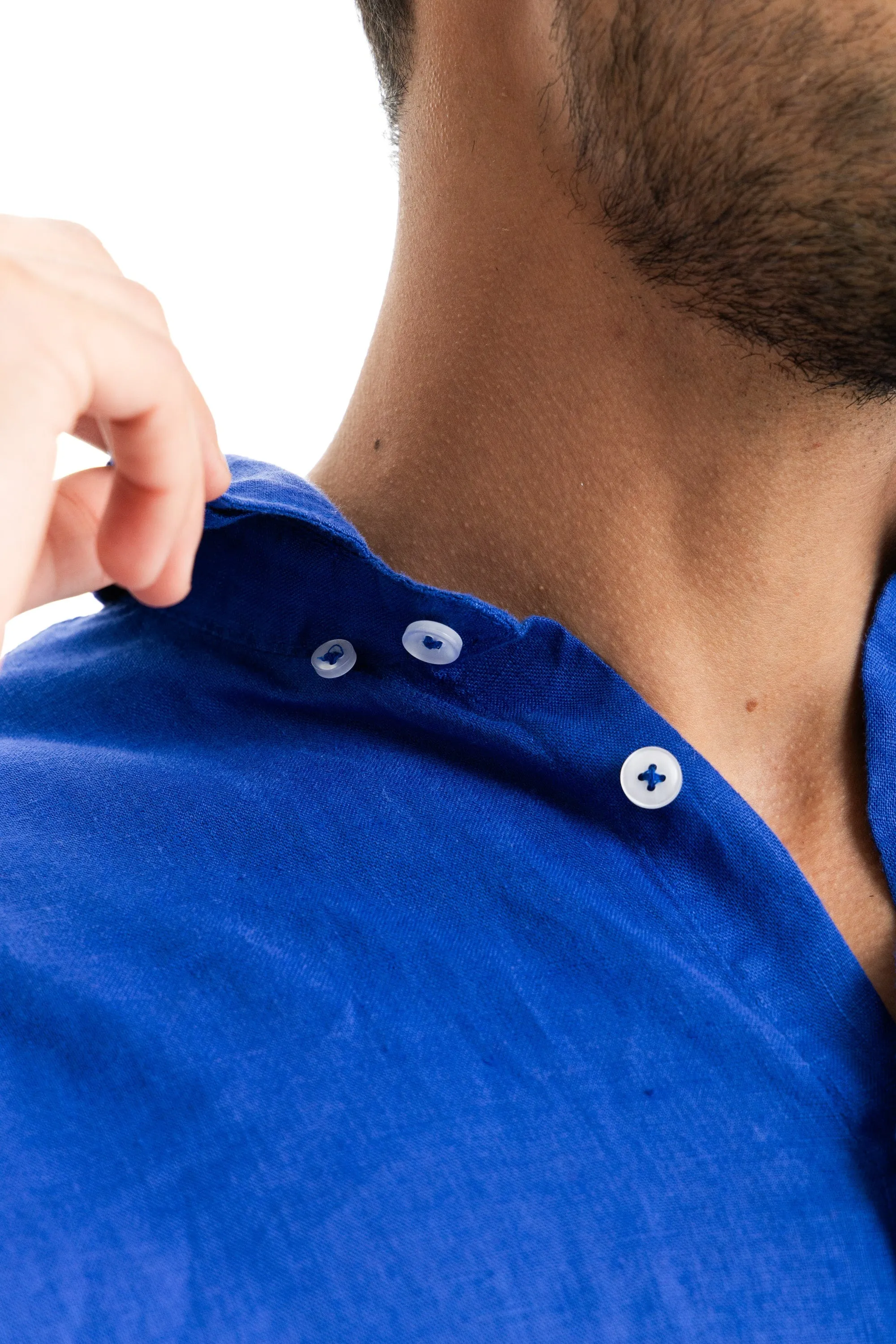 Electric Blue Linen Shirt