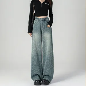 Elegant Wide-Leg Jean with Wrinkle Resistance and Slimming Effect