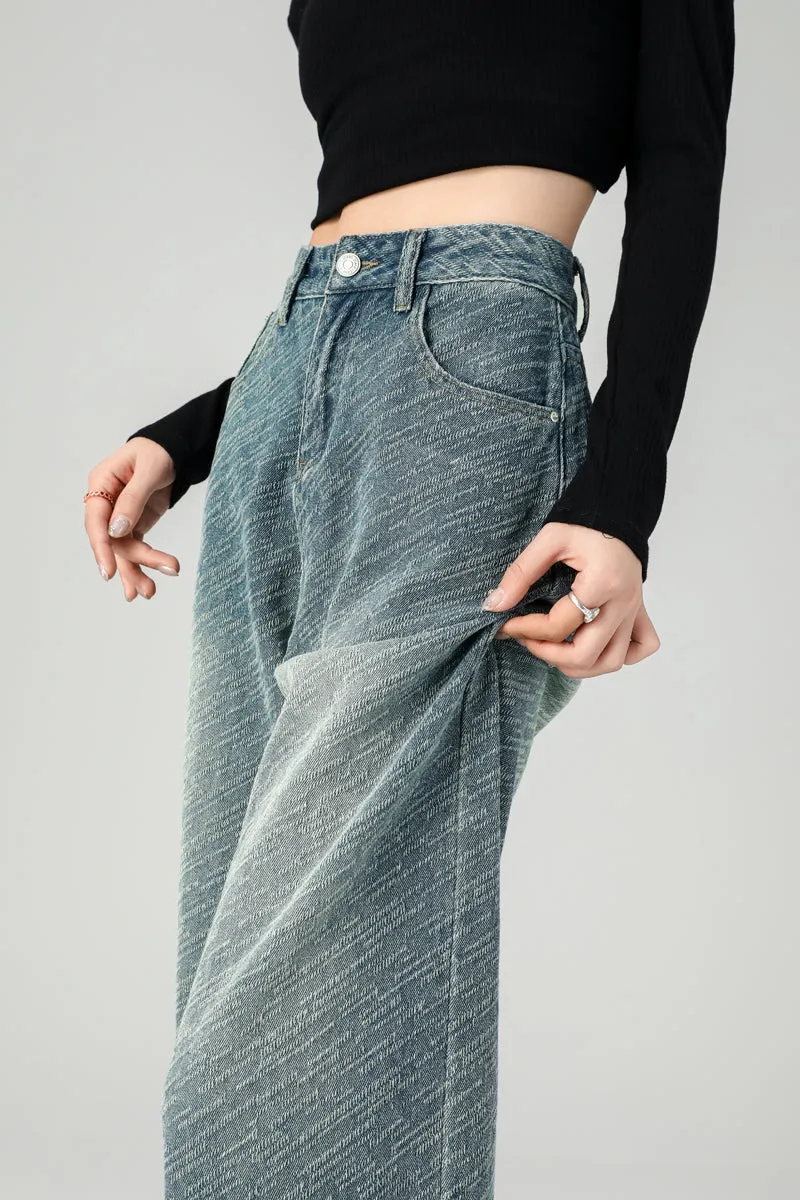 Elegant Wide-Leg Jean with Wrinkle Resistance and Slimming Effect