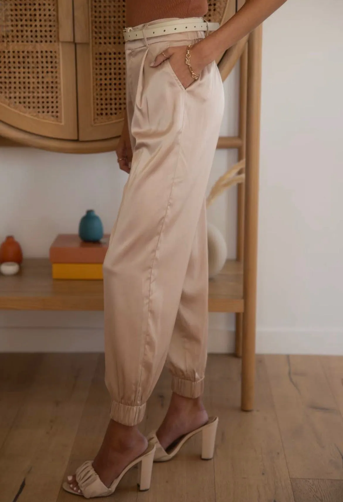 Endless Blu Satin Pants