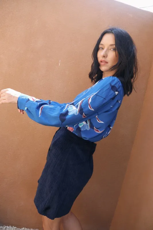 Estelle Skirt - Navy Corduroy