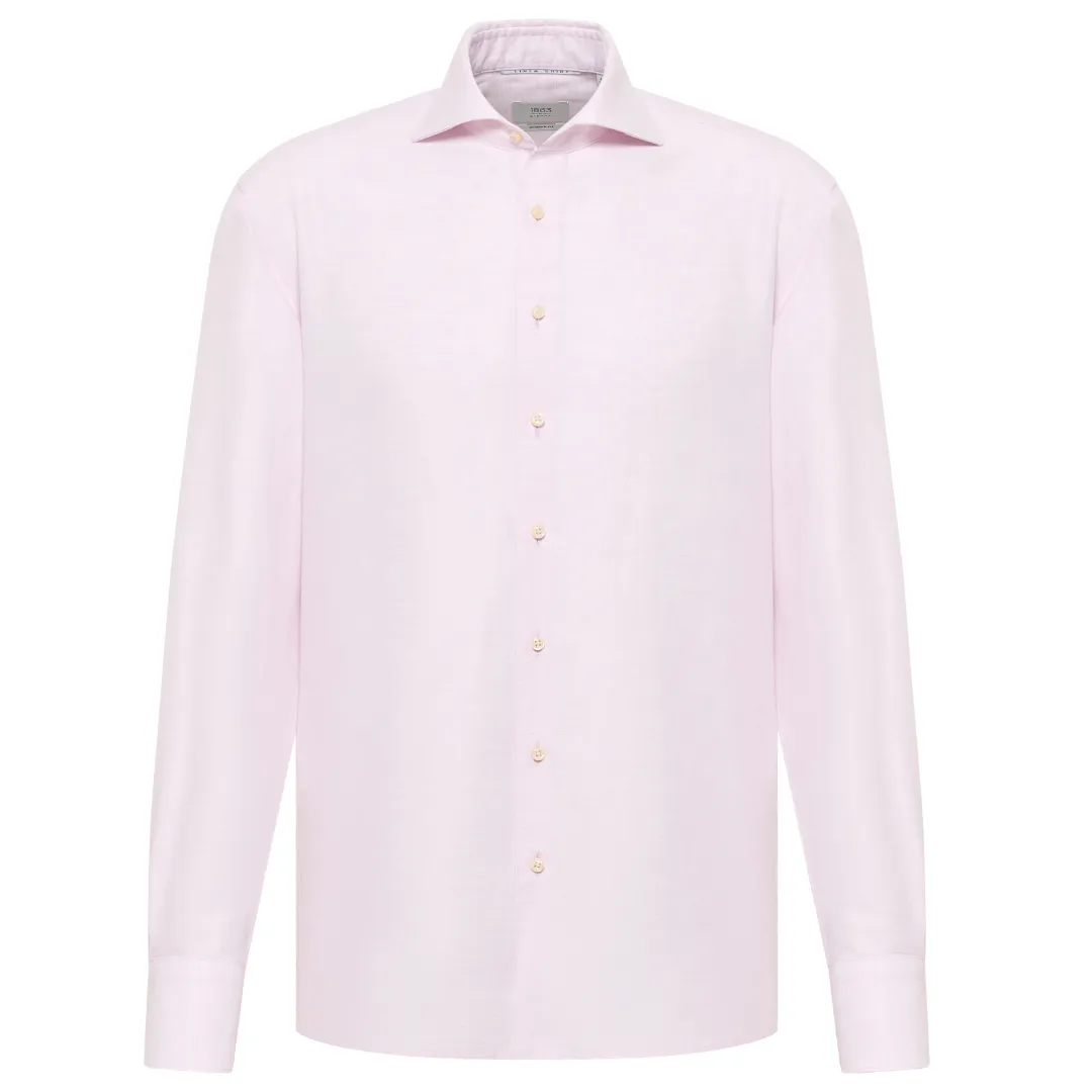 Eterna 1863 Modern Fit Cotton-Linen Shirt - Pink
