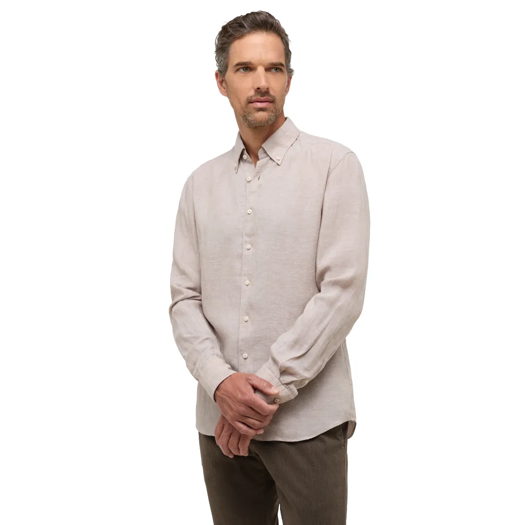 Eterna 1863 Pure Linen Shirt - Beige